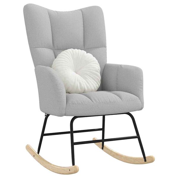 vidaXL Cadeira de baloi&ccedil;o Nuvem Tecido cinzento