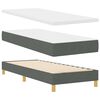 vidaXL Cama com Estrado com colch&atilde;o Cinzento escuro 80 x 200 cm tecido