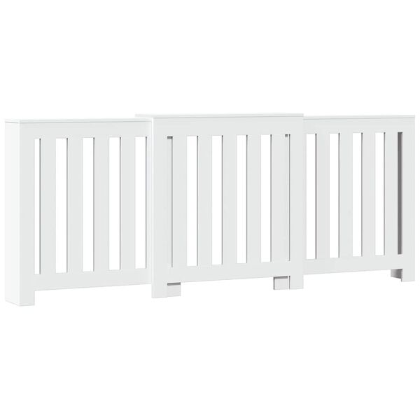vidaXL Cobertura de radiador 205x21,5x83,5 cm derivados madeira branco