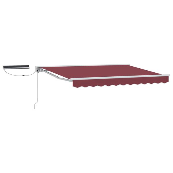vidaXL Toldo Retr&aacute;til El&eacute;trico Borgonha 2,5 x 2 m
