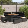 vidaXL Conjunto de Sof&aacute; de Jardim 8 pcs Preto Rattan Sint&eacute;tico