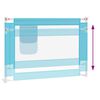 vidaXL Barra de seguran&ccedil;a p/ cama infantil tecido 90x25 cm azul