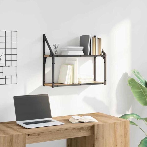 vidaXL Prateleira de Parede carvalho artisiano 60 x 21 x 51 cm