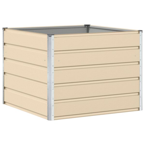 vidaXL Floreira Ivory 100 x 100 x 75 cm A&ccedil;o