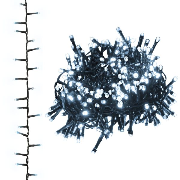 vidaXL Cordão de luzes compacto 1000 luzes LED 25 m PVC branco frio