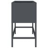 vidaXL Vaso Elevado para Jardim Antracite 60 x 26 x 45 cm A&ccedil;o