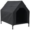 vidaXL Casa para Pets Manual Preto 110 x 75 x 90 cm A&ccedil;o