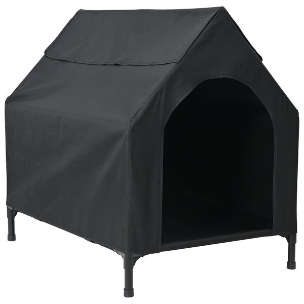vidaXL Casa para Pets Manual Preto 110 x 75 x 90 cm A&ccedil;o