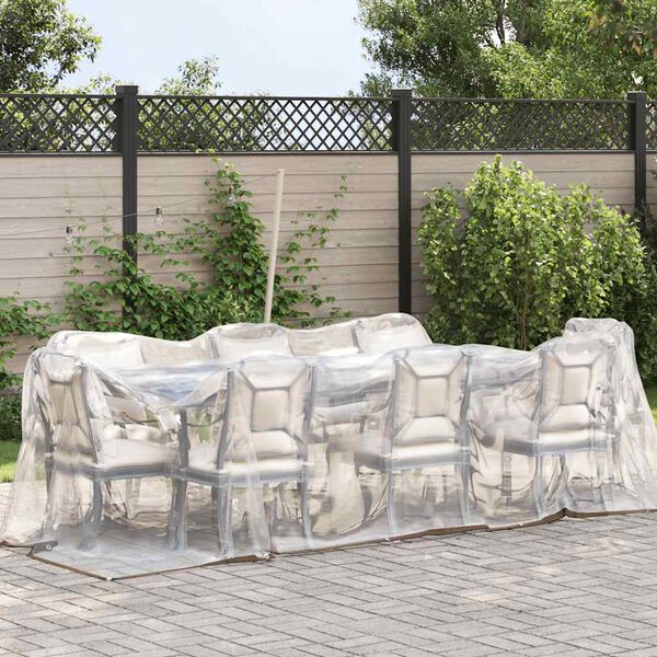 vidaXL Encerado transparente com ilh&oacute;s 2x5 m Polietileno