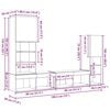 vidaXL Gabinete para TV 4 pcs Madeira antiga Madeira processada