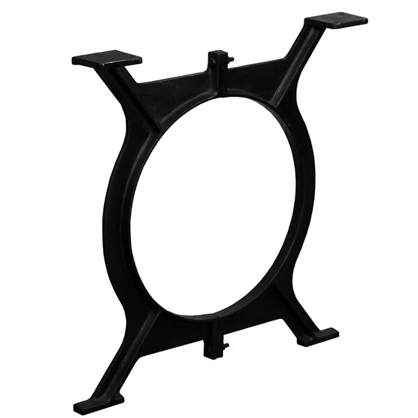 vidaXL Pernas p/ mesa de jantar 2 pcs estrutura em O ferro fundido