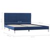 vidaXL Estrutura de cama 160x200 cm tecido azul