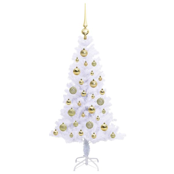 vidaXL &Aacute;rvore de Natal Artificial com 150 LEDs Branco 120 cm PVC e A&ccedil;o