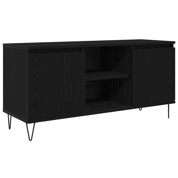 vidaXL Gabinete para TV Carvalho Preto 104 x 35 x 50 cm