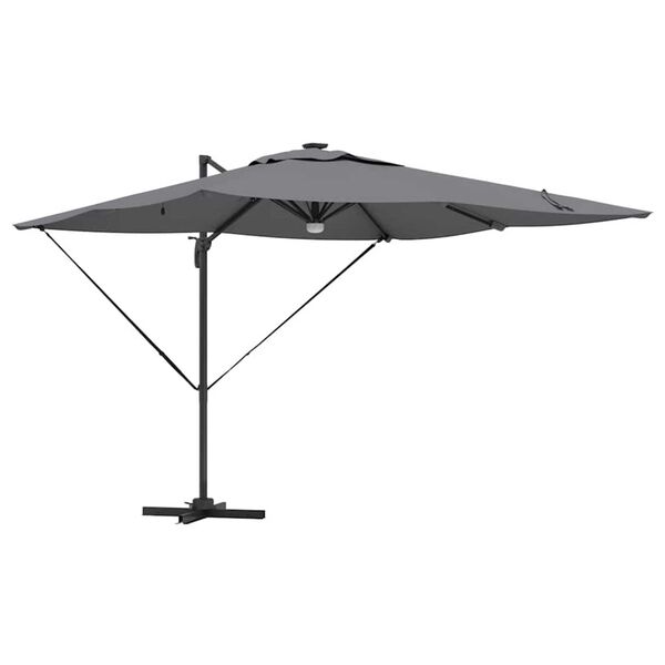 vidaXL Parasol Roma Antracite 286 x 285 x 270 cm Alumínio e Poliéster