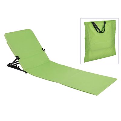 HI Esteira cadeira de praia dobrável em PVC verde