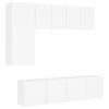 vidaXL 5 pcs m&oacute;veis de parede p/ TV derivados de madeira branco