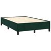 vidaXL Cama box spring com colch&atilde;o e luzes LED veludo verde-escuro