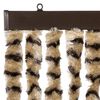 vidaXL Cortina anti-insetos 118x220 cm chenille bege e castanho