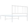 vidaXL Estrutura de cama com cabeceira 90x200 cm metal branco