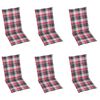 vidaXL Cadeiras de jardim dobr&aacute;veis c/ almofad&otilde;es 6 pcs ac&aacute;cia maci&ccedil;a