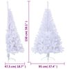 vidaXL Meia árvore de Natal artificial com suporte 150 cm PVC branco
