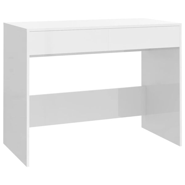 vidaXL Secret&aacute;ria 101x50x76,5 cm branco brilhante