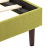 vidaXL Estrutura de cama com LED tecido 140x200 cm verde