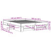 vidaXL Estrutura de cama 140x190 cm derivados de madeira cinza cimento