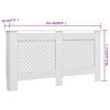 vidaXL Coberturas de radiador 2 pcs 152x19x81,5 cm MDF branco