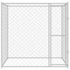 vidaXL Jaula para c&atilde;o Prateado 200 x 200 x 200 cm A&ccedil;o Galvanizado