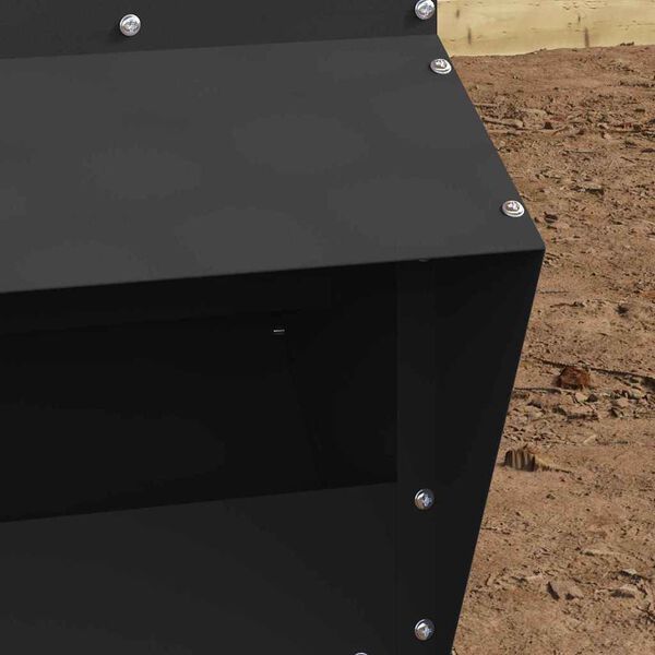 vidaXL Comedouro para galinha Preto 20 x 25 x 35 cm