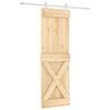 vidaXL Porta Deslizante Natural e Branco 70 x 210 cm