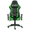 vidaXL Cadeira de gaming girat&oacute;ria PVC verde