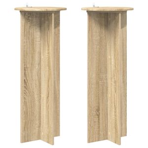 vidaXL Suporte para Plantas 2 pcs Carvalho Sonoma &Oslash;40 x 100 cm