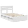 vidaXL Estrutura da Cama com cabeceira Branco 135 x 190 cm