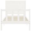 vidaXL Cama sem colch&atilde;o 90x200 cm madeira de pinho maci&ccedil;a branco