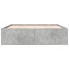 vidaXL Estrutura de cama 200x200 cm derivados de madeira cinza cimento