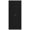 vidaXL Highboard Carvalho preto 80 x 35 x 180 cm Madeira processada