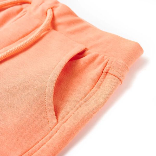 Calções de criança com cordão laranja néon 140