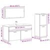 vidaXL 3 pcs conj. m&oacute;veis casa banho derivados madeira madeira velha