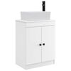 vidaXL Gabinete de banheiro com pia Branco 54 x 35 x 83 cm