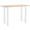 vidaXL P&eacute;s para mesa de bar , brancos, 2 pe&ccedil;as, 50x(90-91) cm, a&ccedil;o