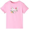 T-shirt manga curta para crian&ccedil;a rosa-choque 116