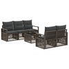 vidaXL Conjunto de Sof&aacute; de Jardim 6 unid. Cinzento vime PE