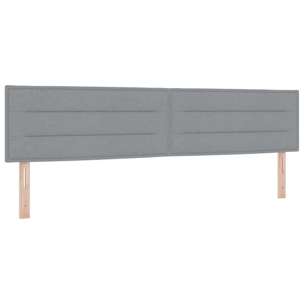 vidaXL Cama Box com colch&atilde;o Cinzento-claro 200 x 200 cm tecido
