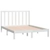 vidaXL Cama sem colch&atilde;o 140x190 cm madeira de pinho maci&ccedil;a branco