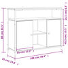 vidaXL Aparador 100x35x80 cm derivados de madeira cinzento sonoma