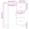 vidaXL Aparador 69,5x34x90 cm derivados de madeira cor carvalho fumado