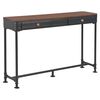 vidaXL Mesa consola com 2 gavetas 120x30x75 cm madeira de abeto maci&ccedil;a